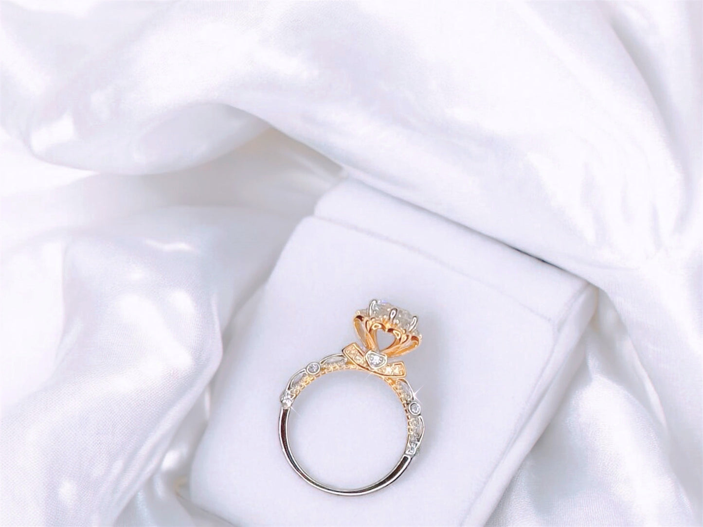 1ct Crown Moissanite Ring