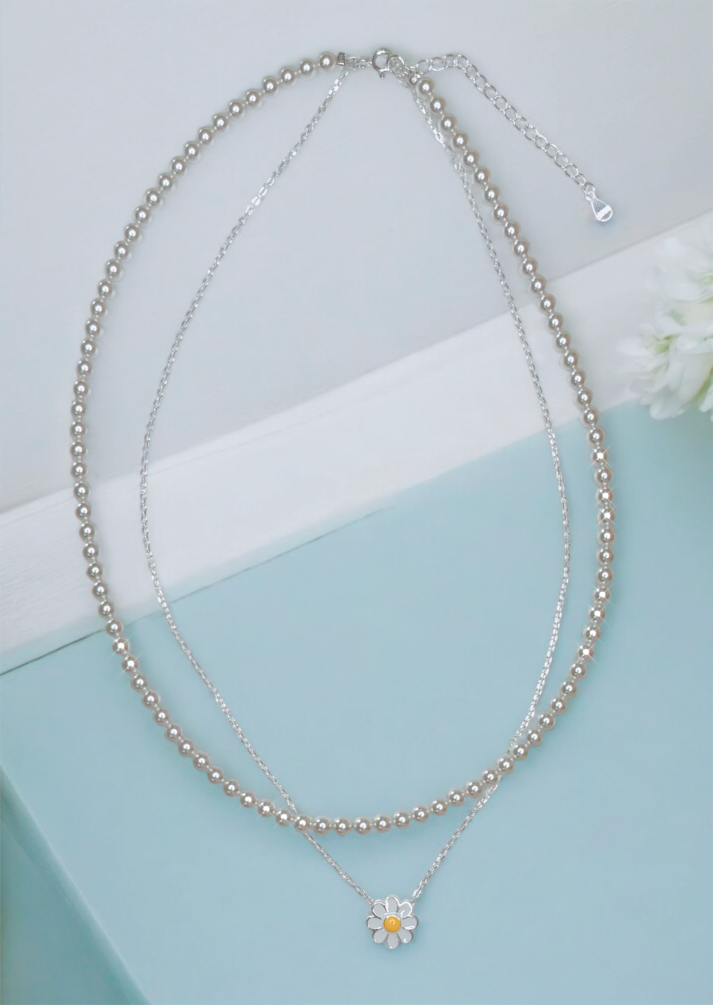 Daisy Pearl Necklace ✿Handmade✿