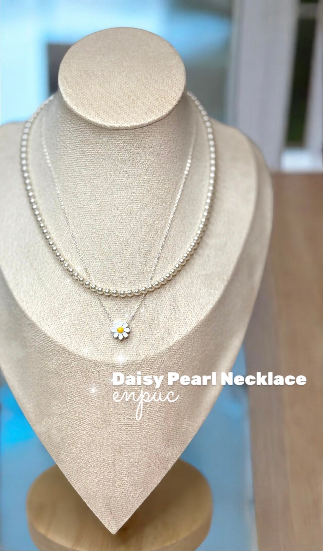 Daisy Pearl Necklace ✿Handmade✿