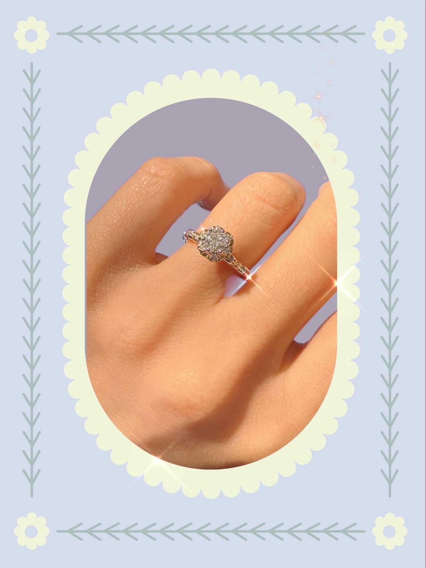 0.5ct Blooming Moissanite Ring
