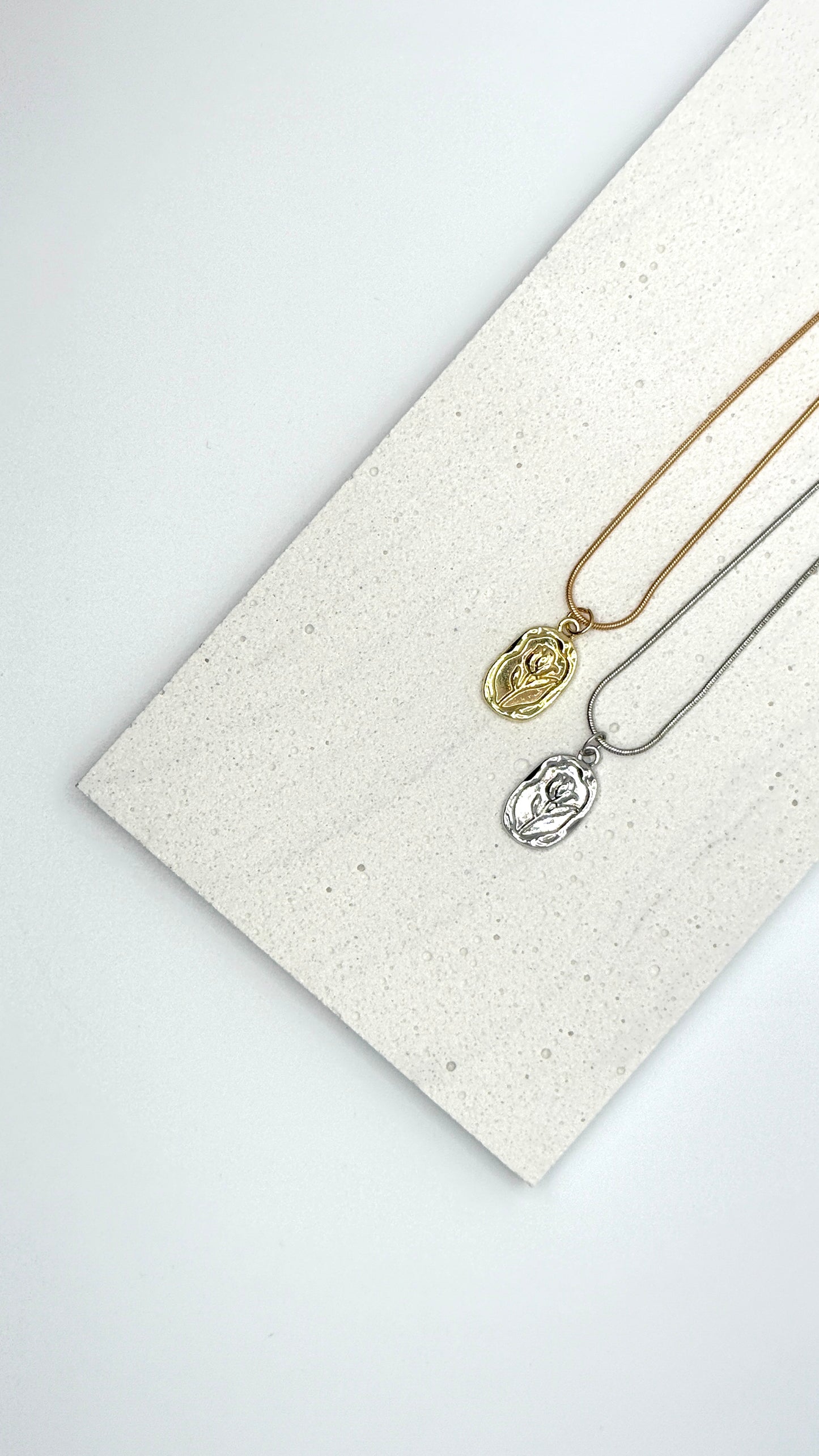 Vintage Tulip Medallion Necklace