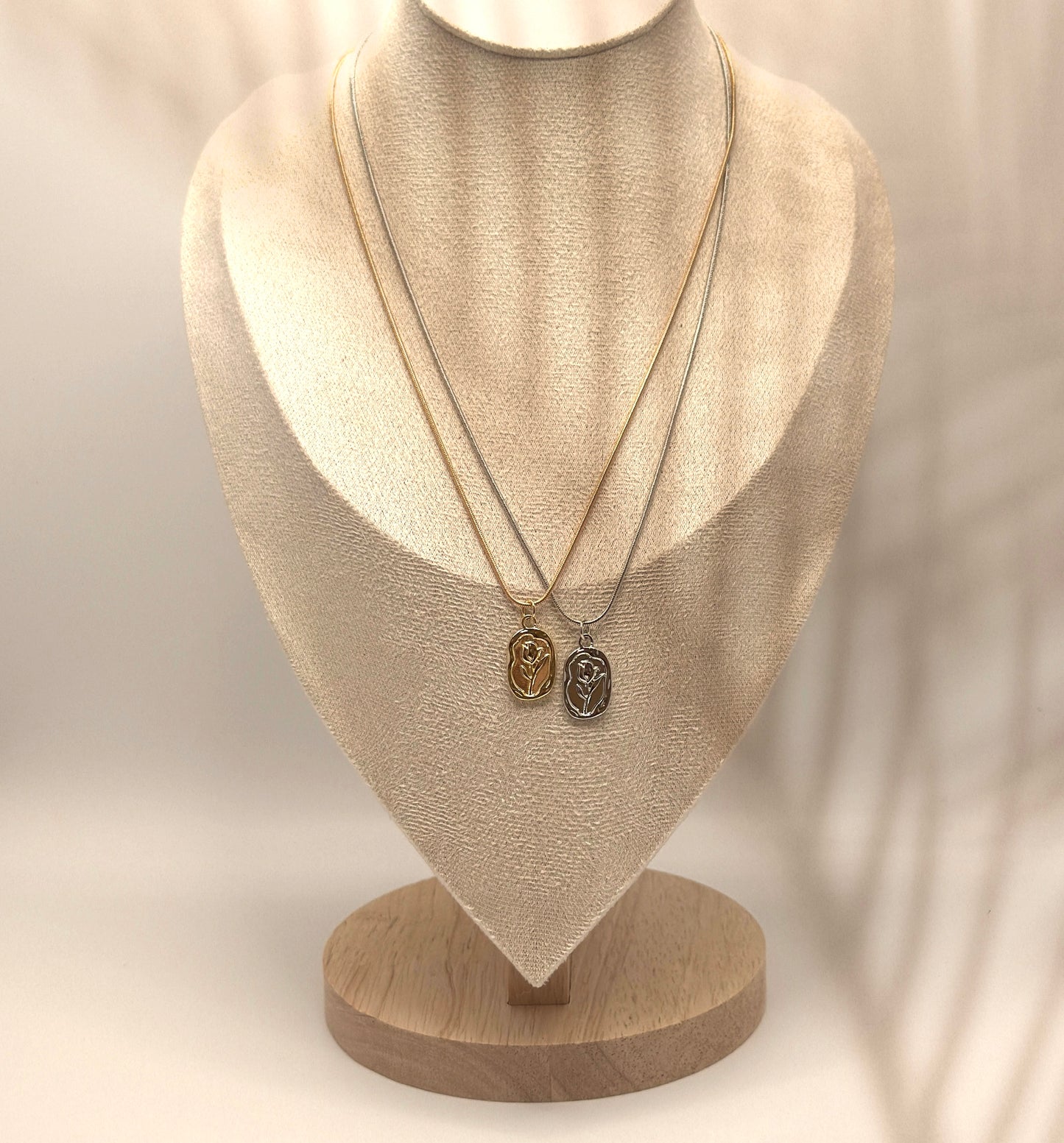 Vintage Tulip Medallion Necklace