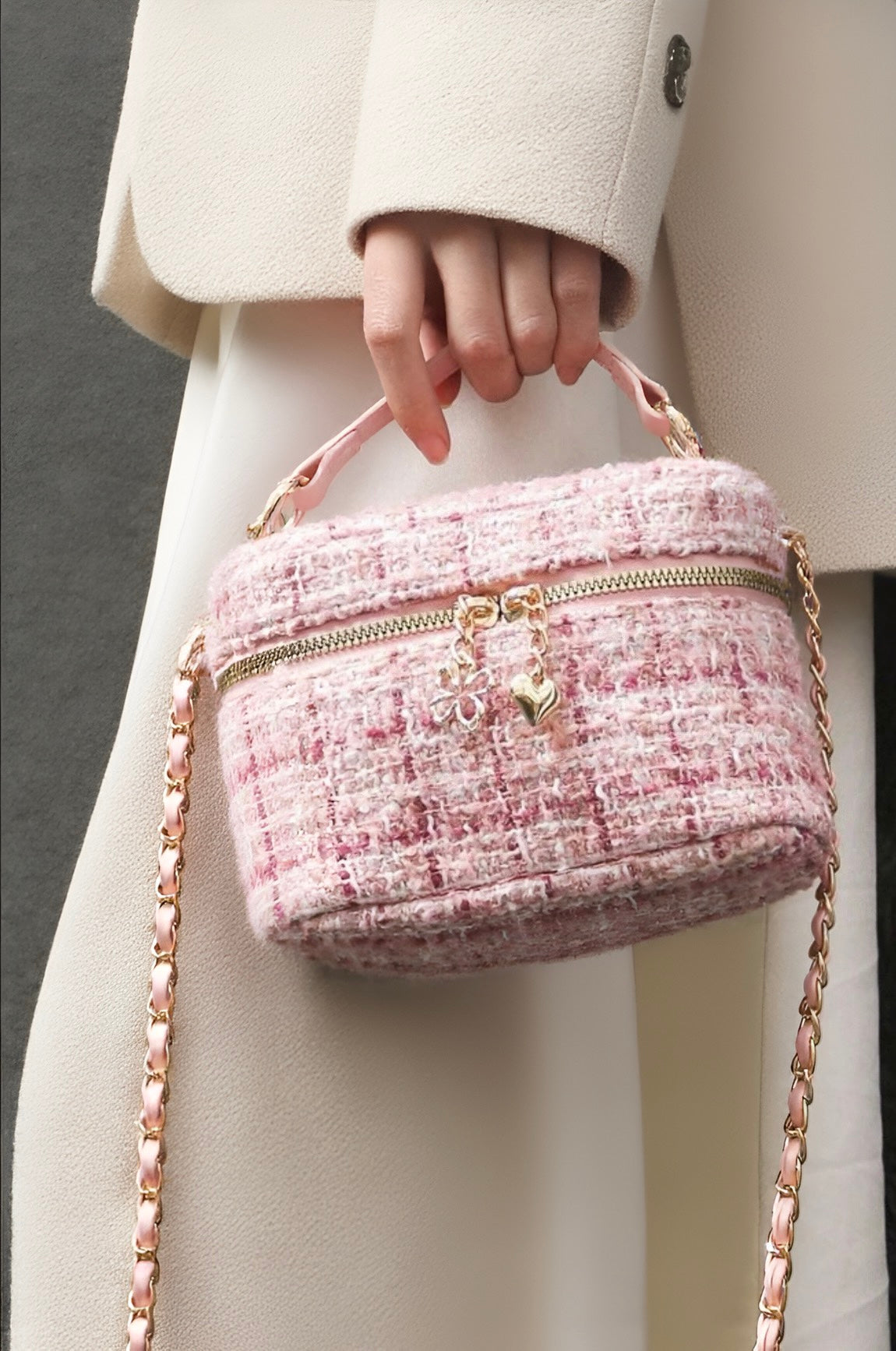 Pink Tweed Mini Bag