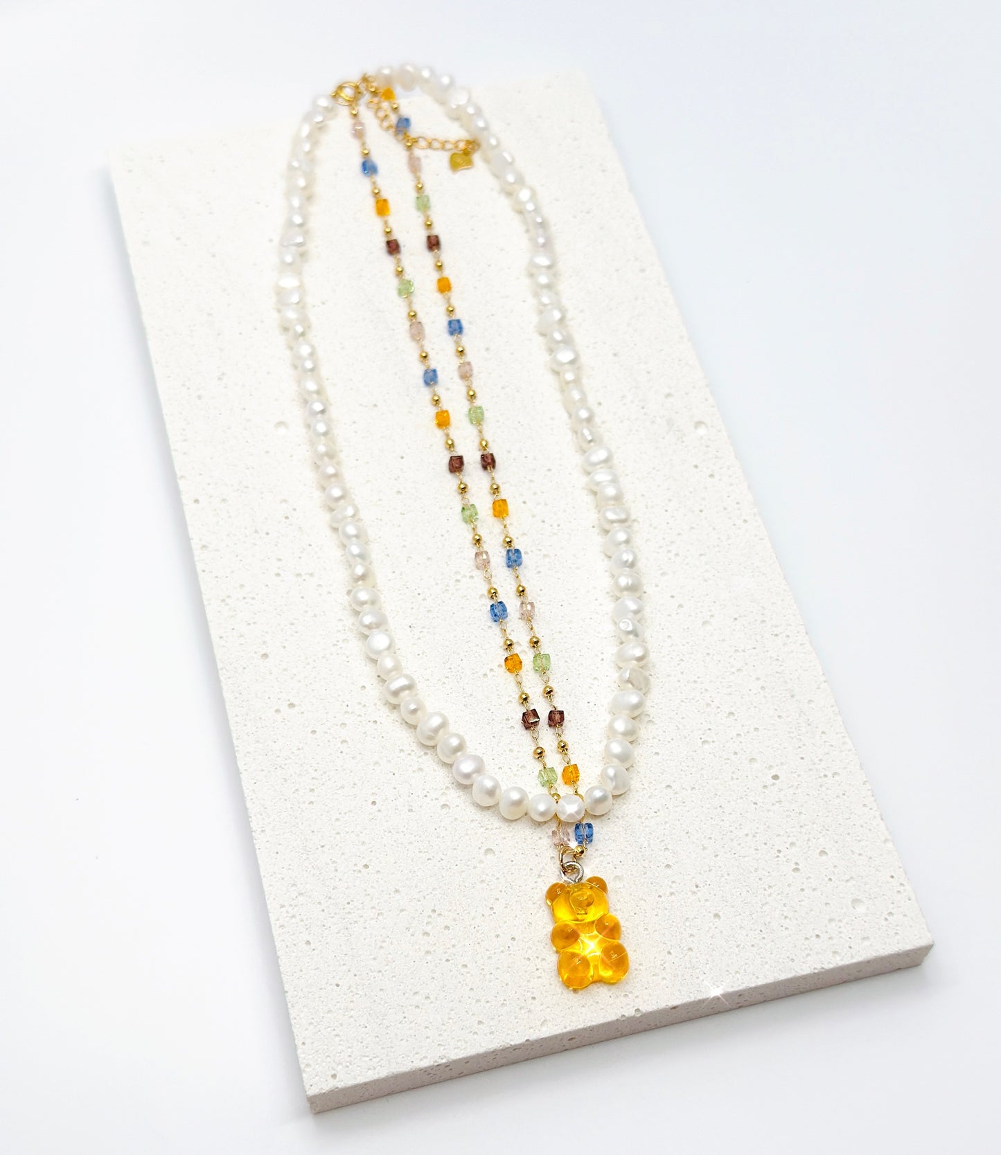 Pearl Candy Bear Necklace ✿Handmade✿