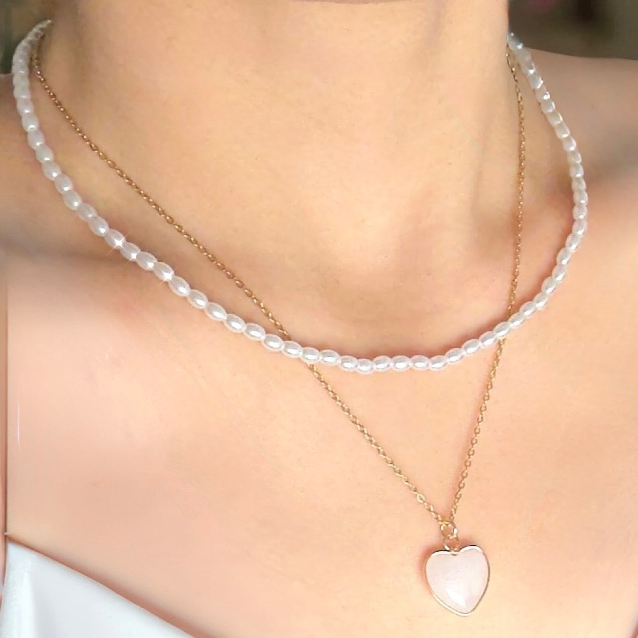 Amour Pearl Necklace ✿Handmade✿