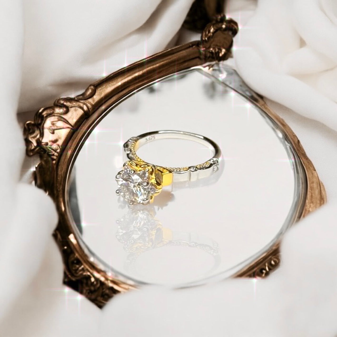 1ct Crown Moissanite Ring