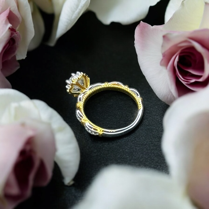 0.5ct Blooming Moissanite Ring