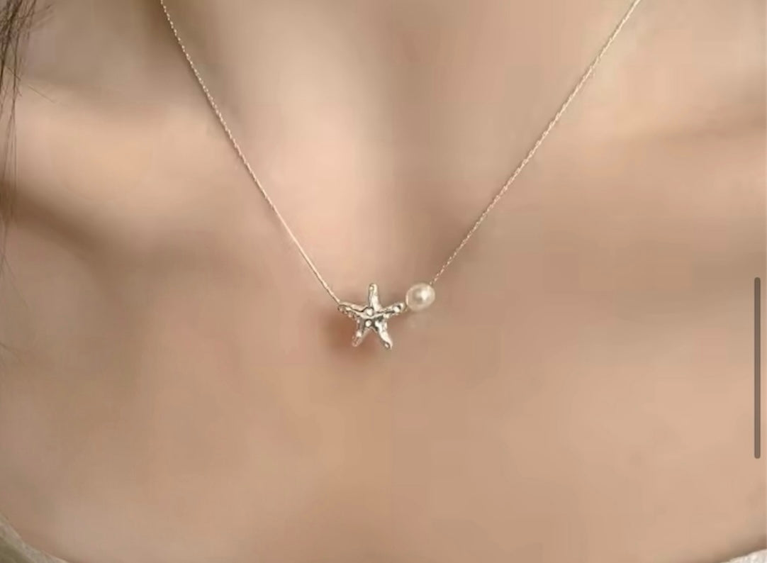 Starfish Pearl Necklace