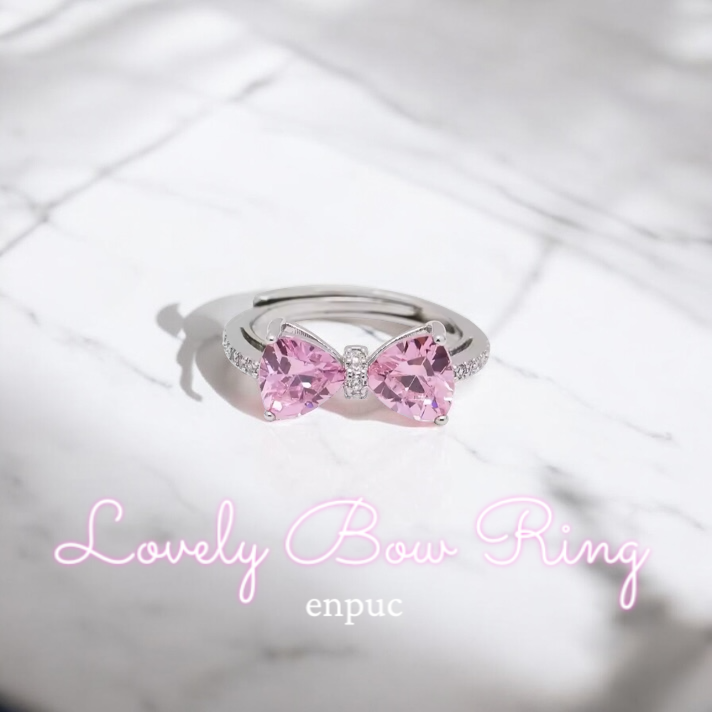 Lovely Pink Bow Ring