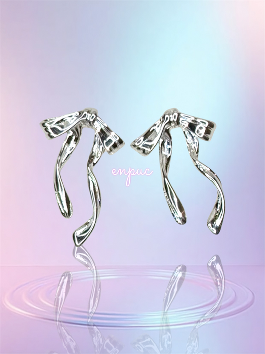 925 Silver Bow Earrings