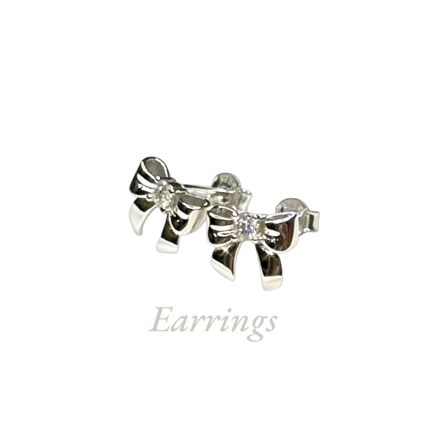 Moissanite Loveribbon Earring