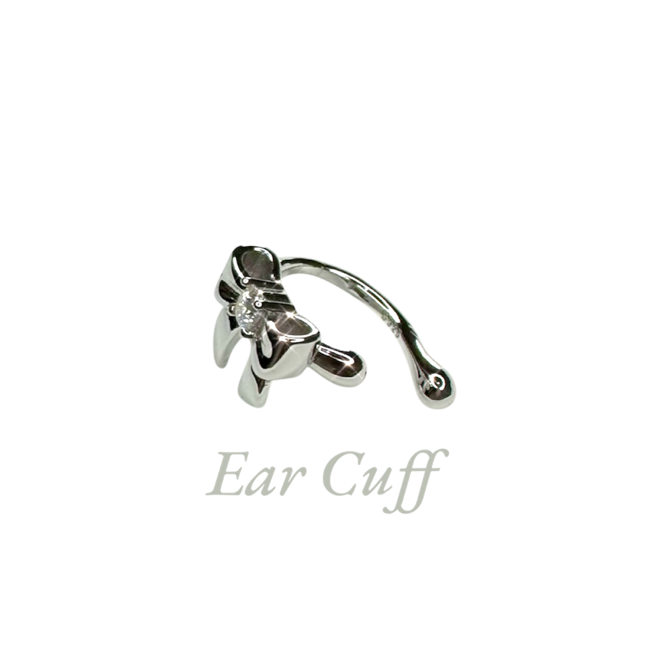 Moissanite Loveribbon Earring