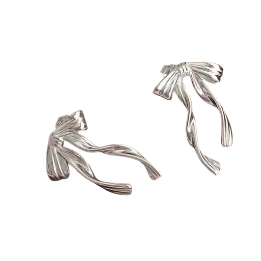 925 Silver Bow Earrings